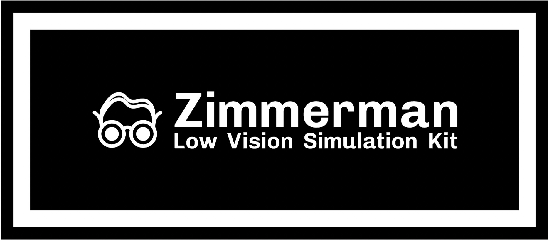 Zimmerman Low Vision Simulation Kit Logo with goggles